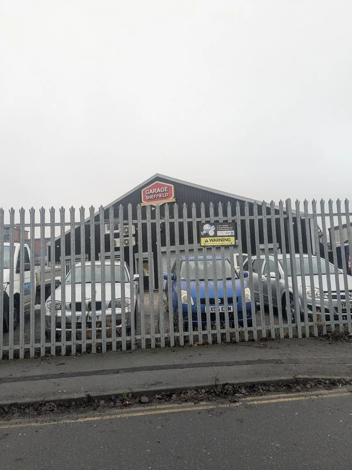 The Garage Sheffield premises in Highfield with cars parked outside